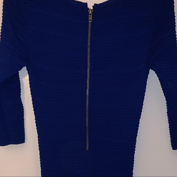 Felicity and Coco Blue Knit Body Con Midi Dress - Picture 3 of 3